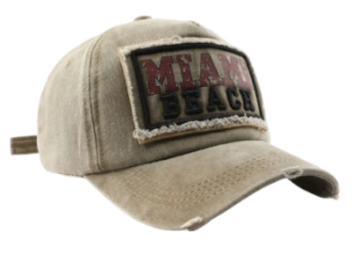 MIAMI BEAH BASBALL CAP.
